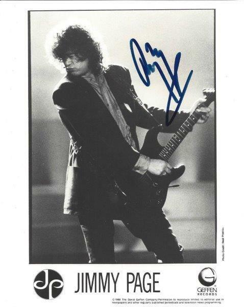 REPRINT - JIMMY PAGE Led Zeppelin Guitar Signed 8 x 10 Photo Poster painting RP Man Cave