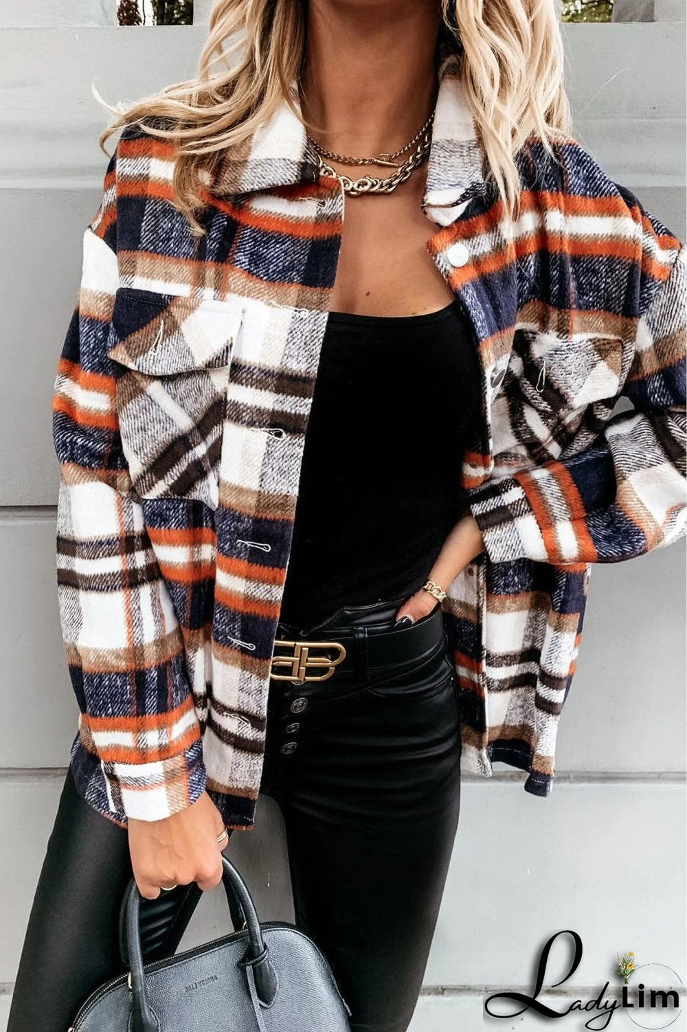 Casual Lapel Button Pocket Coat