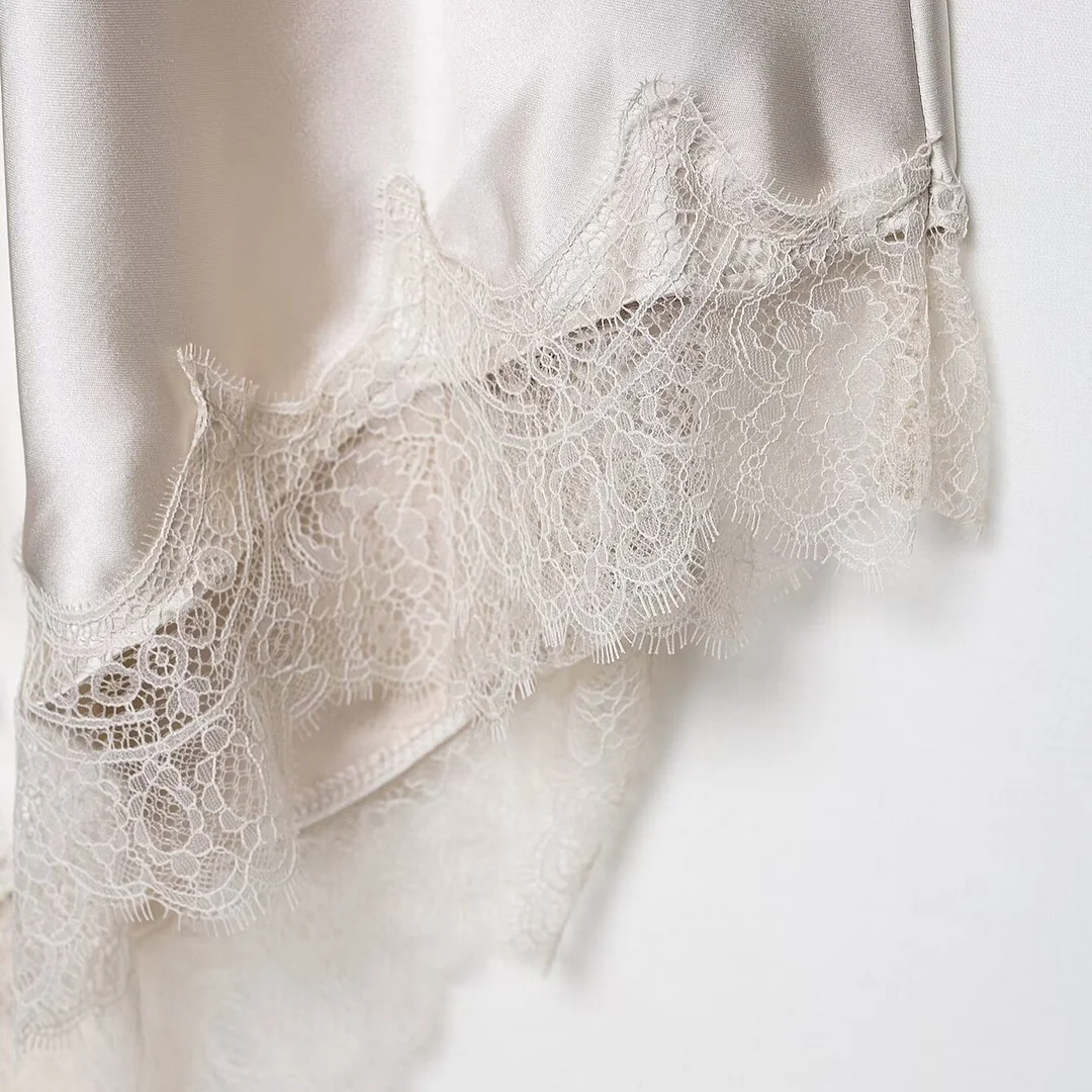 Nigikala Nigikala New Fashion Temperament Lace Silk Texture Dress 4772241