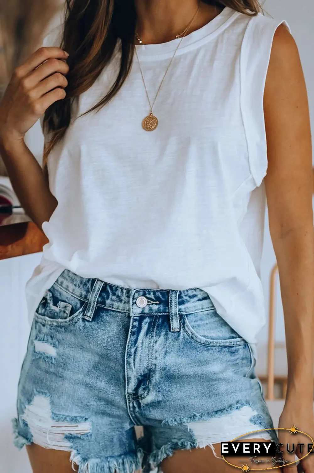 Casual Solid Basic O Neck T-Shirts(4 Colors)