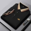 Thin ice silk embroidered polos