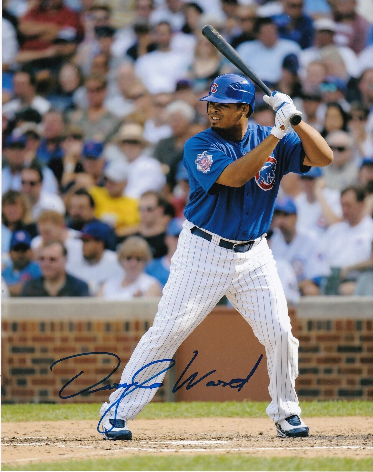 DARYLE WARD CHICAGO CUBS ACTION SIGNED 8x10