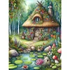 (US Local)Mushroom House-11CT Stamped Cross Stitch Kit(50x65cm)
