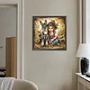 Diamond Painting-DIY Full Round Drill Girl Animal