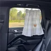 Car Sun Shield Plaid Car Side Window Privacy Curtain