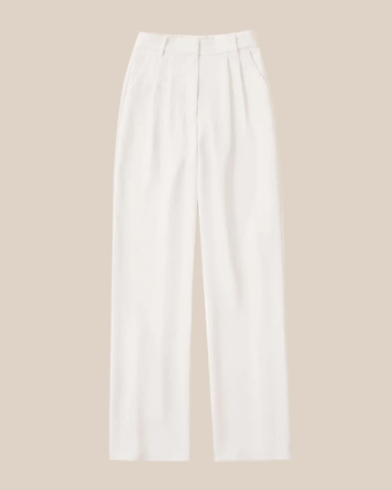 Summer 2023 Icy Tailored Crepe Wide-Leg Pants