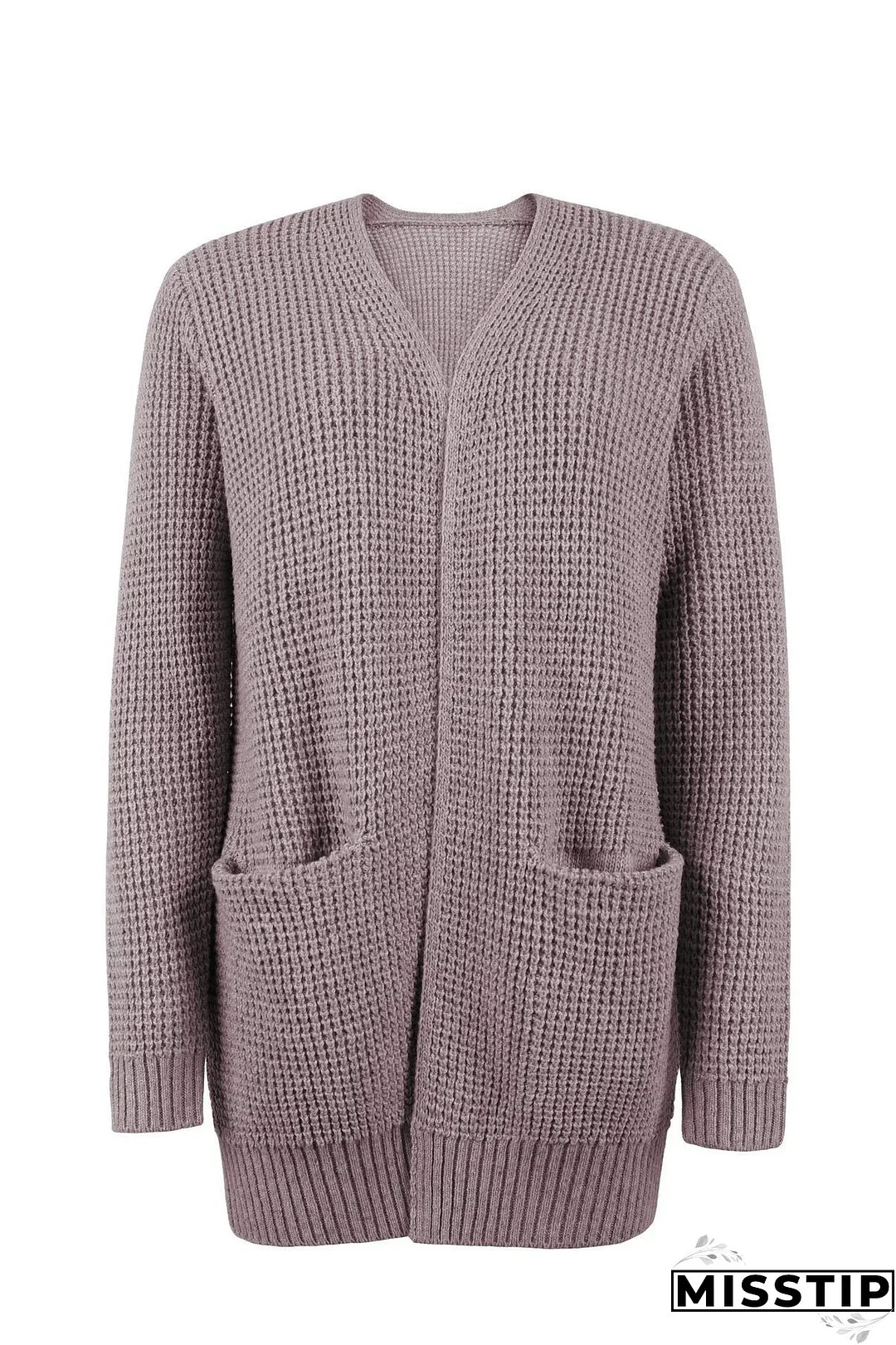 Tatiana - Long Sleeve Knitted Cardigan With Pockets