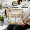 Dragonfly DIY Pearl Diamond Art Kit for Adults Home Decor 25x25cm With Frame