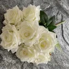 7 Stems Large 10cm Diamond Rose Artificial Flower Bunch