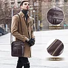 BAIGIO Herren Umh&auml;ngetasche Leder Herren Schultertasche f&uuml;r Herren Leder Herrentasche Vintage Schultertasche Crossbody Bag Messenger Bags f&uuml;r Herren Schwarz