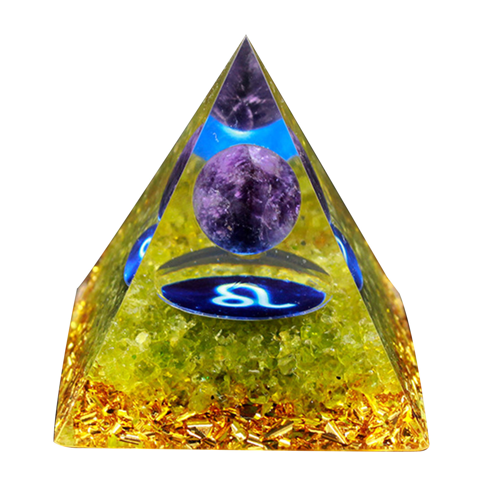 

6cm Natural Orgonite Pyramid Chakra - Leo, 501 Original