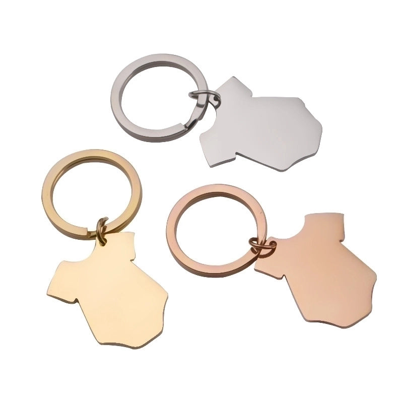 Minimalist Solid Color Stainless Steel None Unisex Bag Pendant Keychain