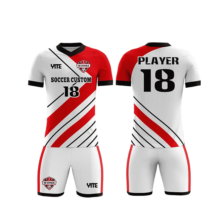 YITE | NO MOQ custom sublimated sports jerseys youth football soccer jerseys set uniforms 