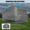 [US Local Warehouse] 420D Oxford Fabric Travel Trailer RV Cover Anti- Trailer Cover for Winter Snow