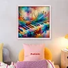 Musical Notes And Piano-11CT Stamped Cross Stitch 40*40cm