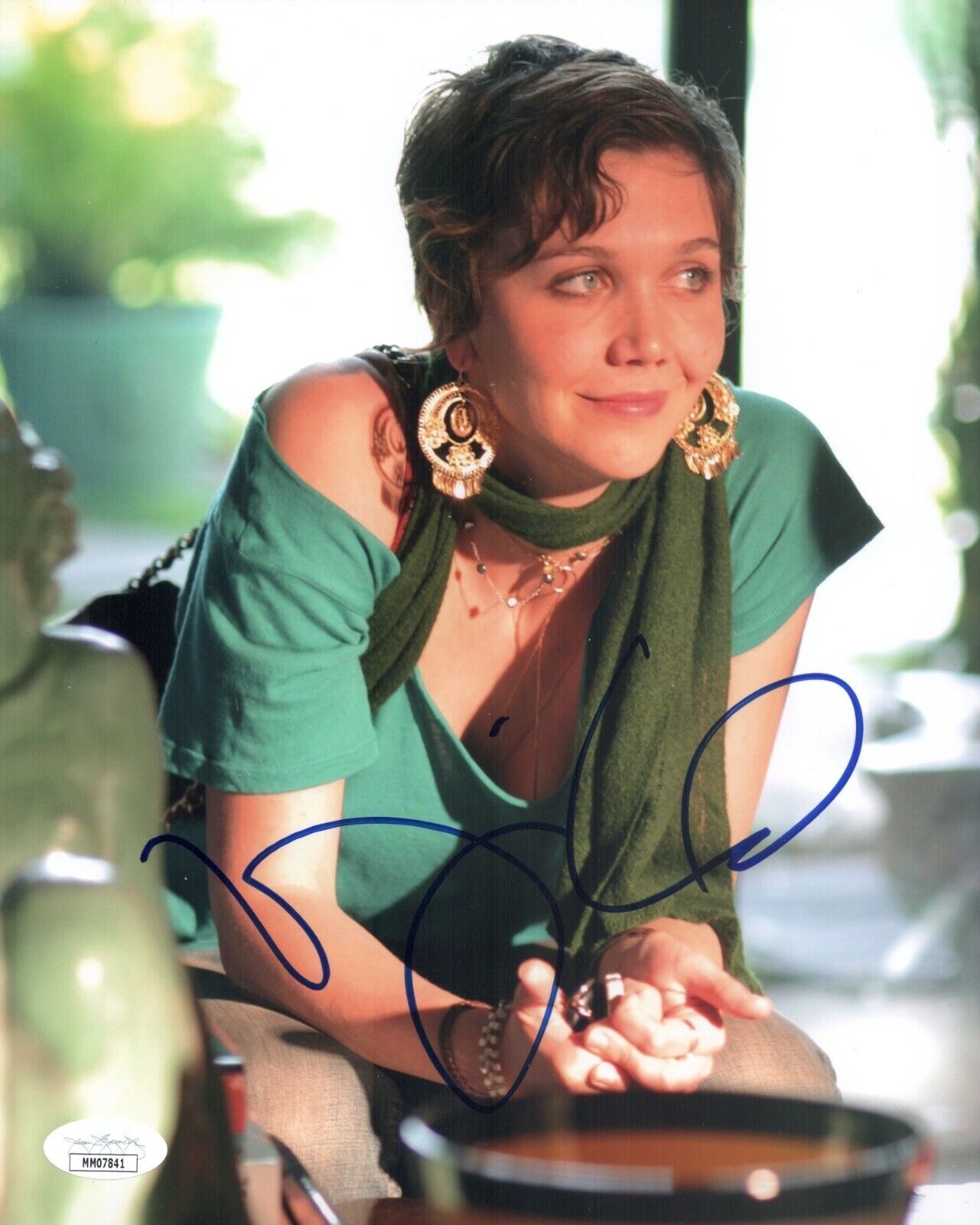 MAGGIE GYLLENHAAL Signed HAPPY ENDINGS / SECRETARY 8x10 Photo Poster painting Autograph JSA COA