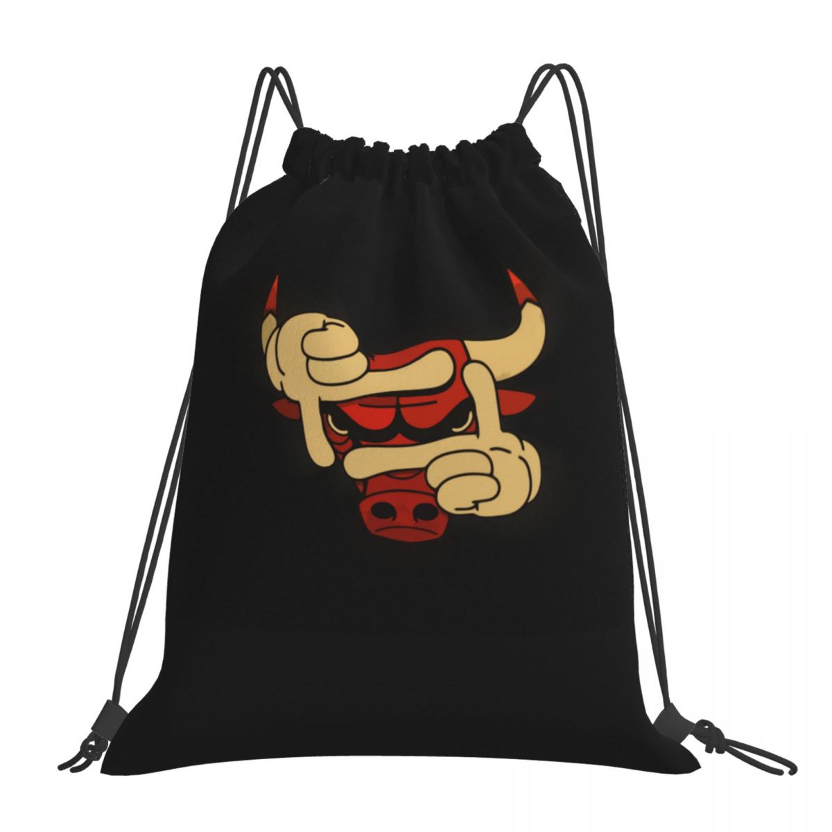 Chicago Bulls Cool Art Logo Unisex Drawstring Backpack Bag Travel Sackpack