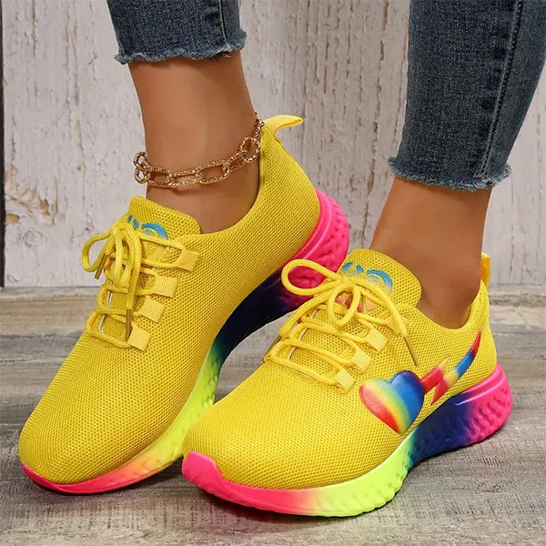 LAST DAY 70% 0FF- New Orthopedic Shoes Women's Breathable Love Heart Decor Sneakers