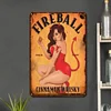 Fireball Cinnamon Whisky - Metal Tin Signs(8*12Inch/12*16Inch) - Bar