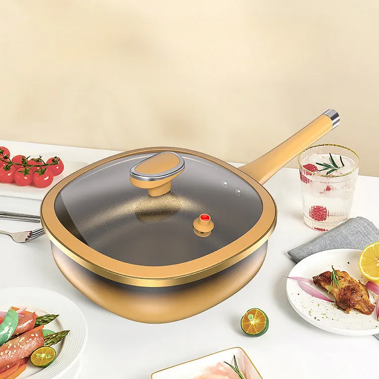 12in Titanium Alloy Non-Stick Pot with Lid