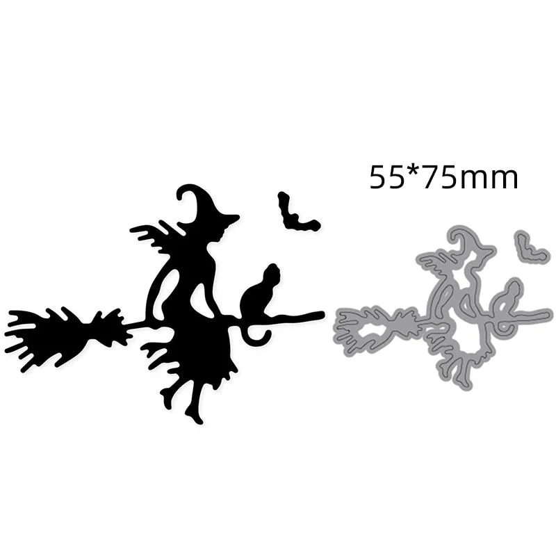 Metal Cutting Dies Halloween Magic Witch 2021 New Craft Dies Stencils Dies For DIY Scrapbooking Paper photo Cards Embossing Dies