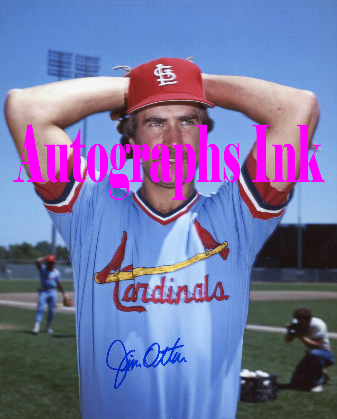 Jim Otten autographed 8x10 St. Louis Cardinals Topps Vault