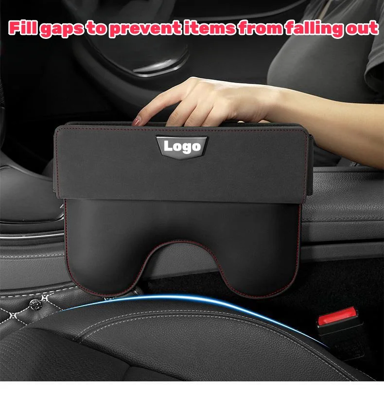 High-end custom suede car seat gap storage box