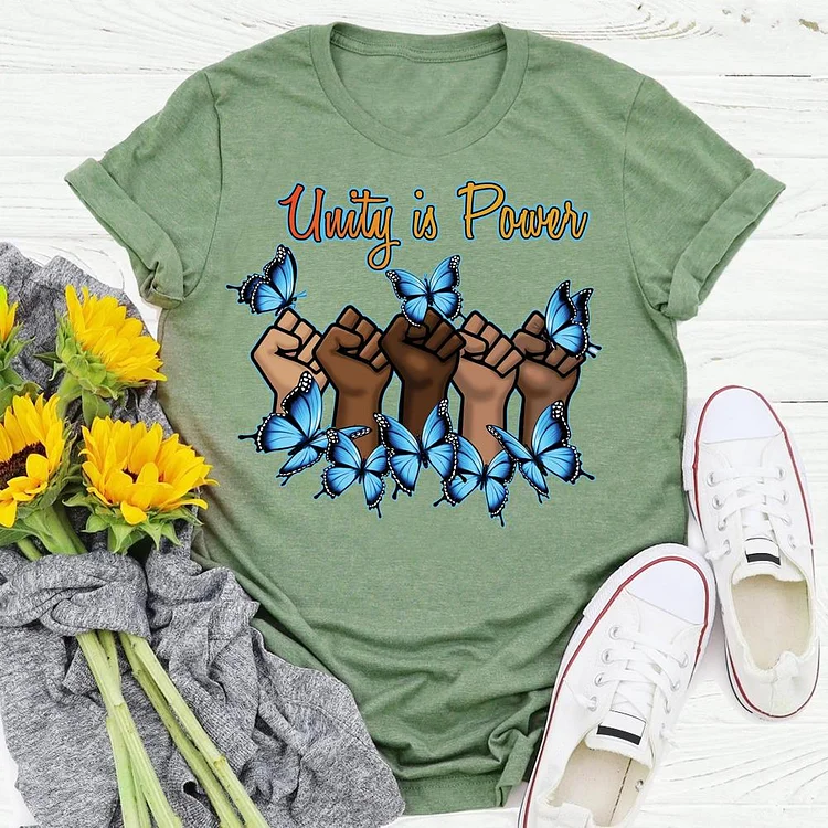 unity is power Butterfly insectT-shirt Tee -03727-Annaletters