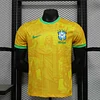 2024 Player Version Brazil Special Edition Jesus Yellow Football Shirt 1:1 Thai Quality