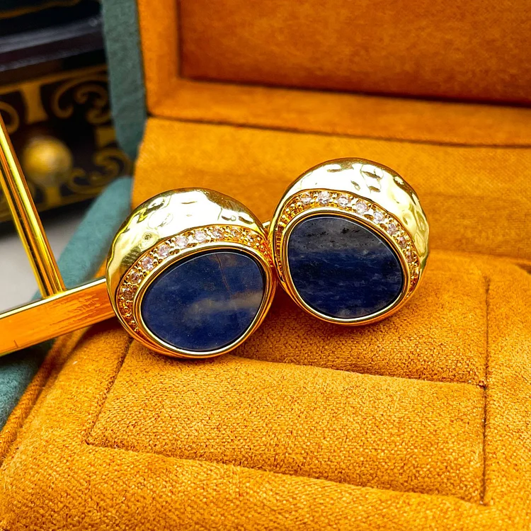 Natural Stone Retro Earrings