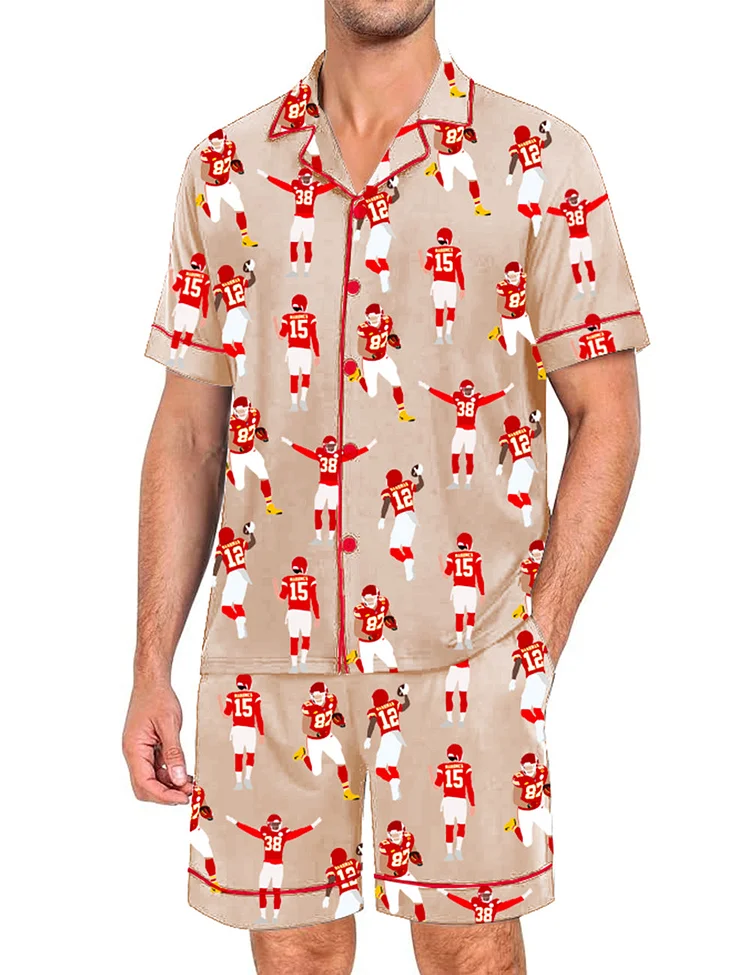 Men's  Kansas City Chiefs Football Pajama Set