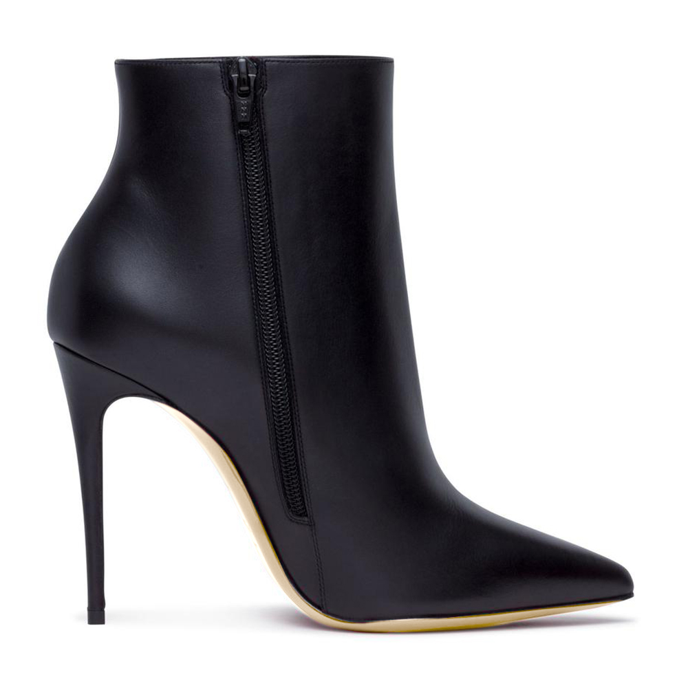 100mm Women's Closed Pointed Toe Stilettos Ankle Boots-MERUMOTE