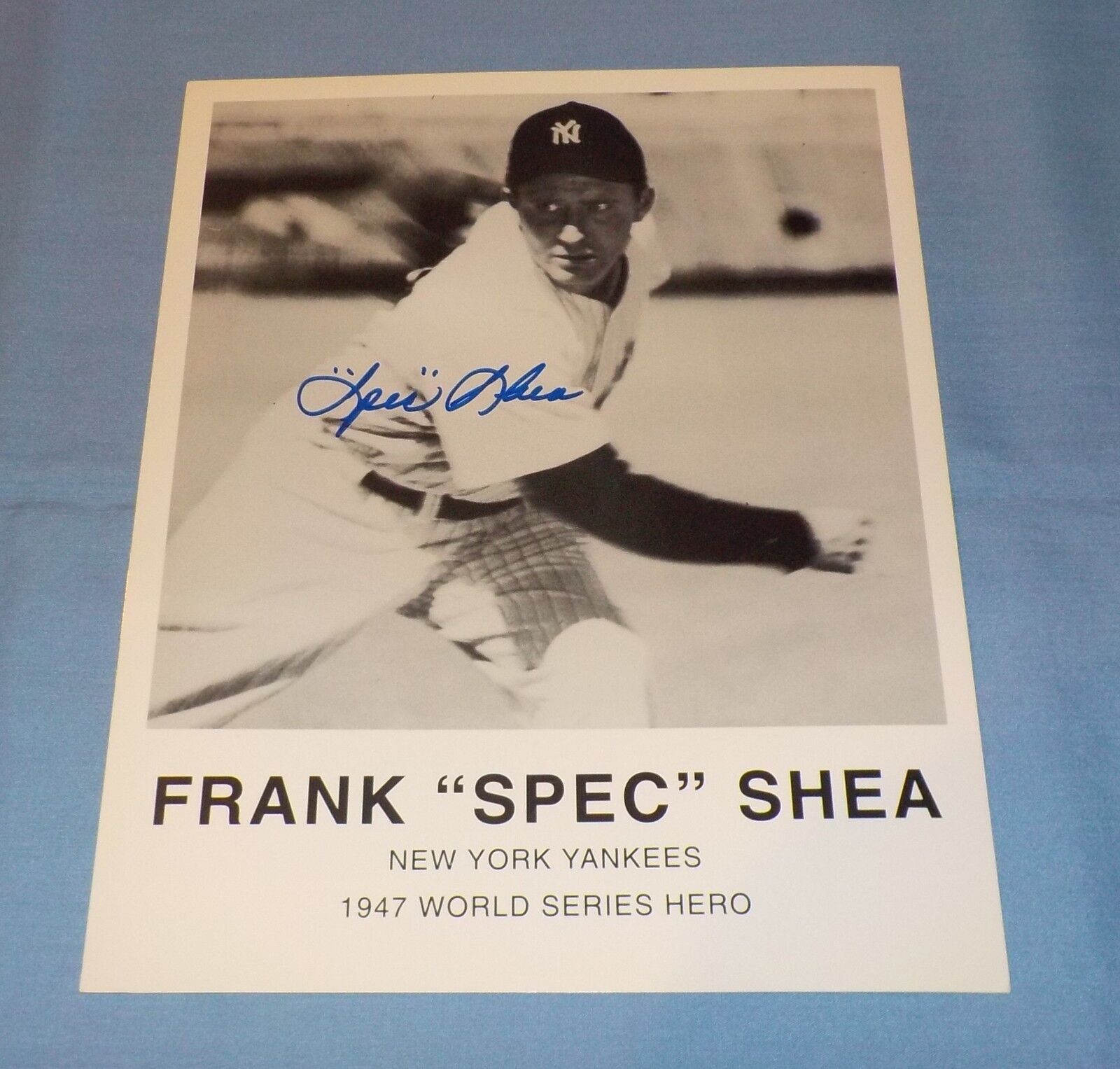 NY Yankees Spec Shea Signed Autographed 8x10 Photo Poster painting 1947 World Series Champion