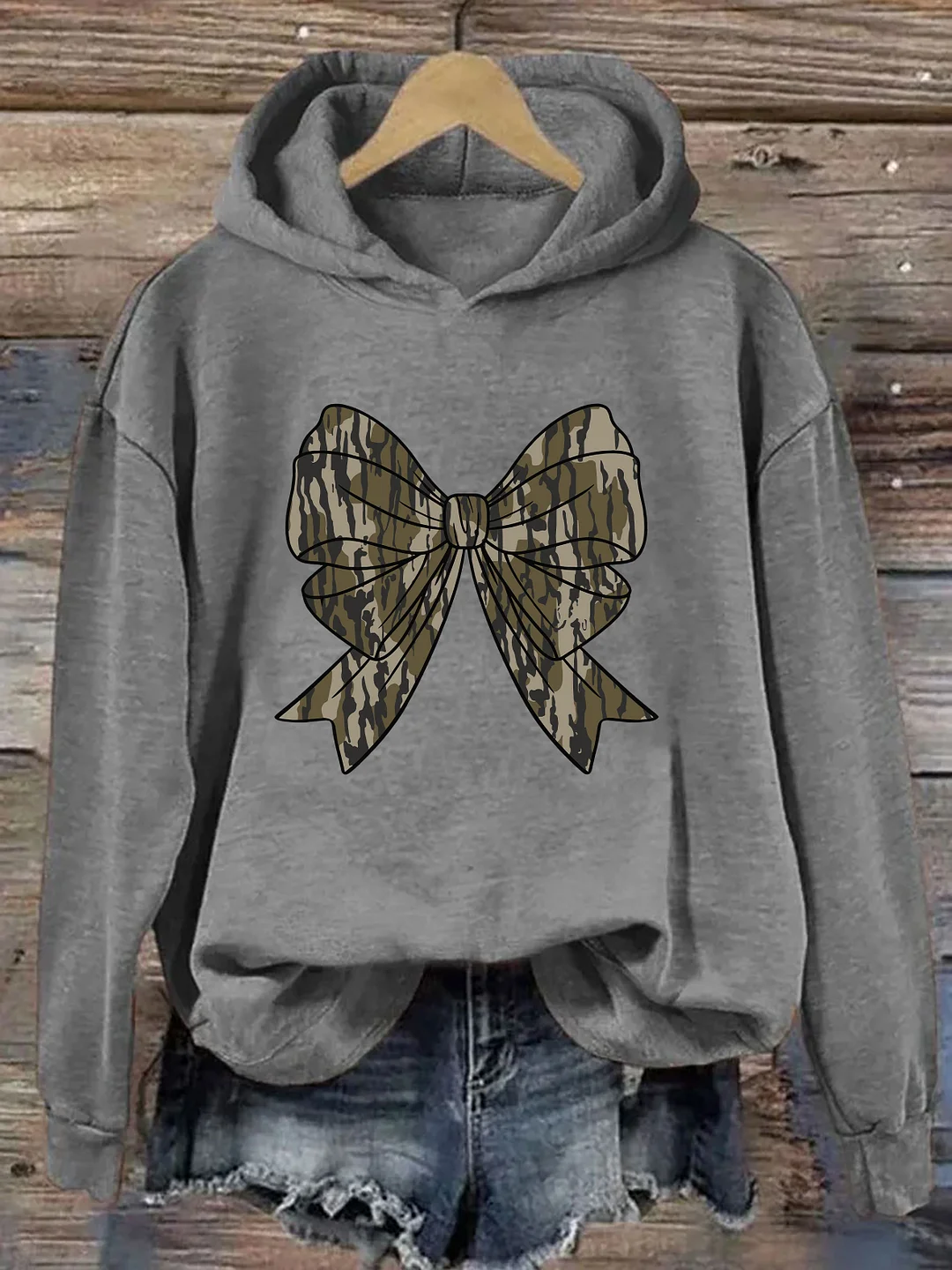 Camo Bow Hoodie