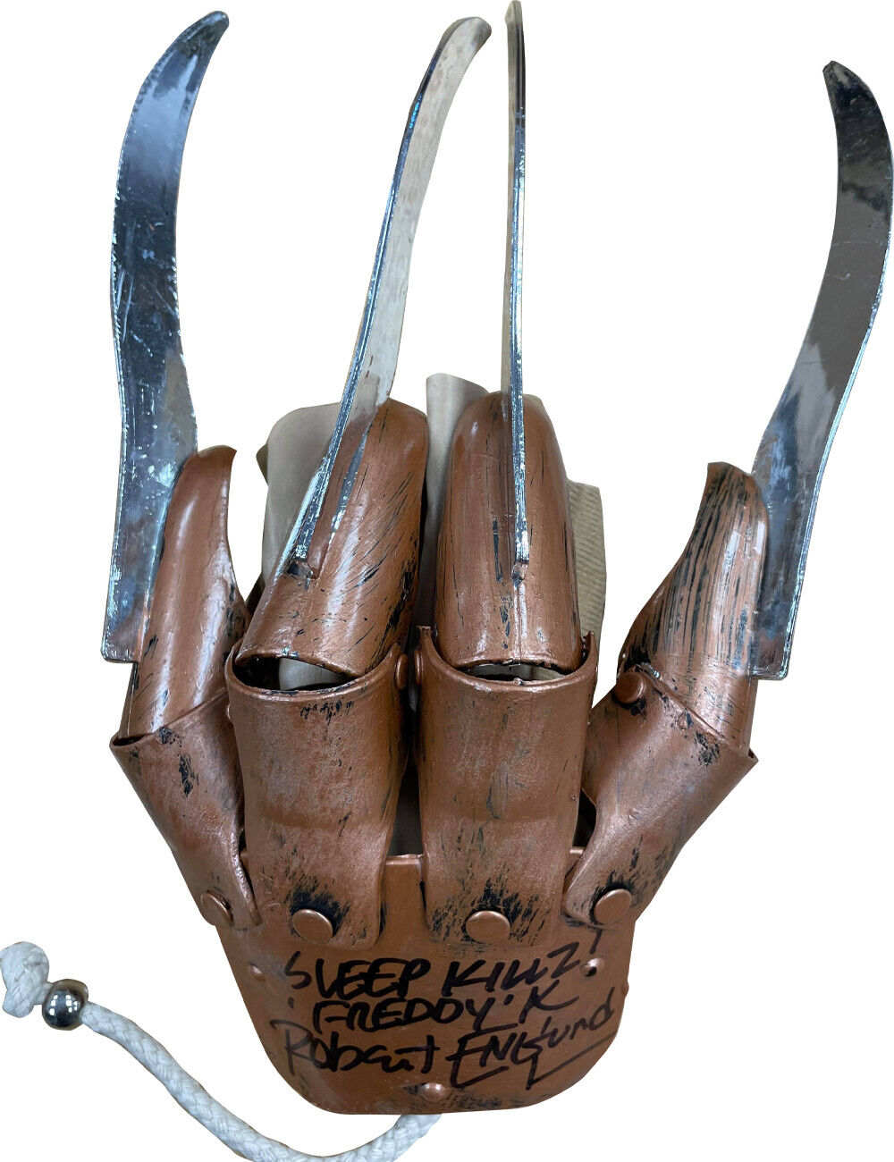 Freddy Krueger Plastic Glove Sleep Killz Black Signed by Robert Englund 100% COA