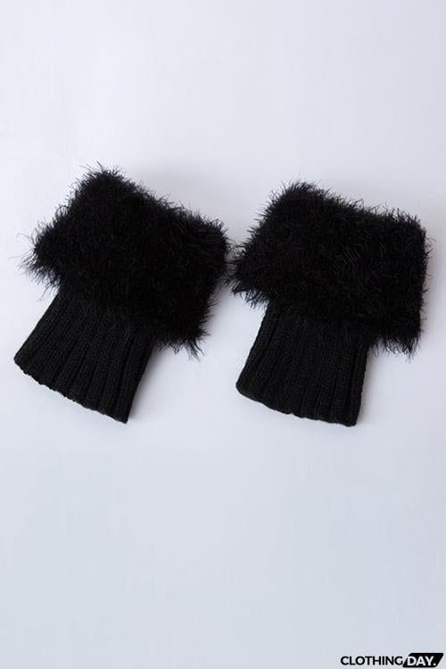 Silky Feather Pattern Topper Boot Cuffs