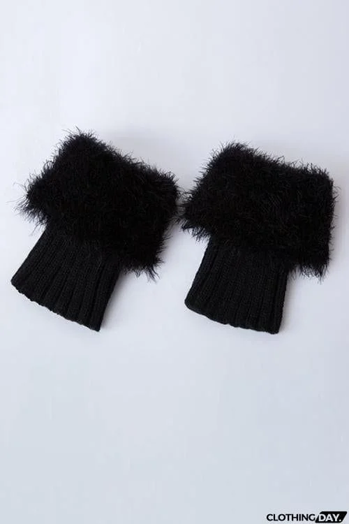 Silky Feather Pattern Topper Boot Cuffs