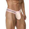 Men's Low Waist Sexy Ice Silk Transparent Large Pouch Briefs