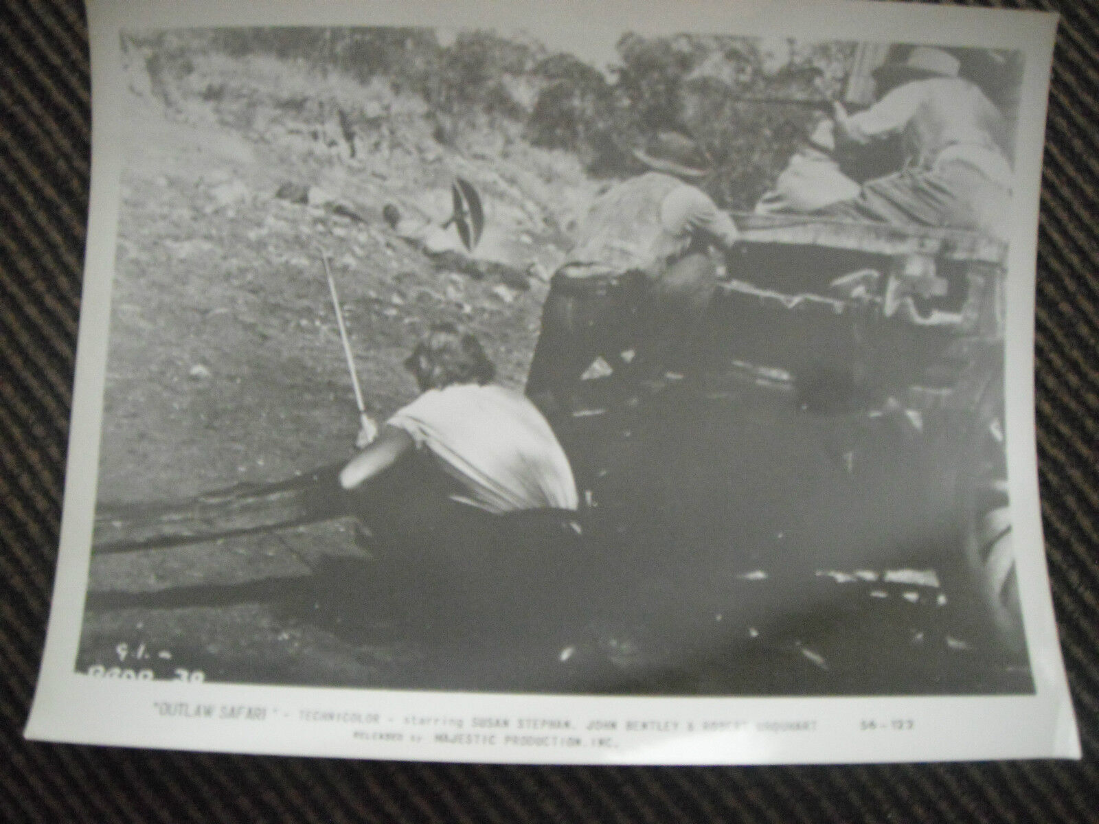 Outlaw Safari White Huntress 1954 B&W 8x10 Promo Photo Poster painting Original Lobby #2