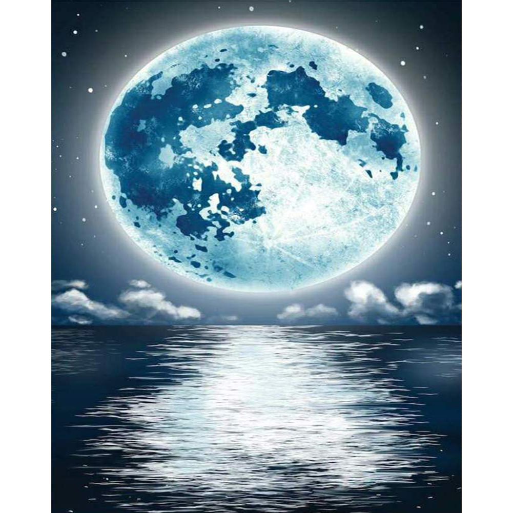 

Sea Moon - 11CT Stamped Cross Stitch - 40*50CM, 501 Original