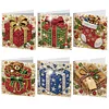 Special Shaped Diamond Painting Christmas Cards 6Pcs DIY Gem Greeting