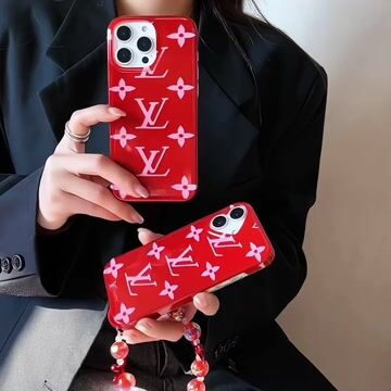 Red Louis Vuitton Monogram Elegant Bracelet Pendant Apple iPhone Cases