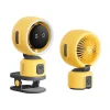 2025 new multi-expression shaking head small fan super cool expression package mini night light air circulation fan