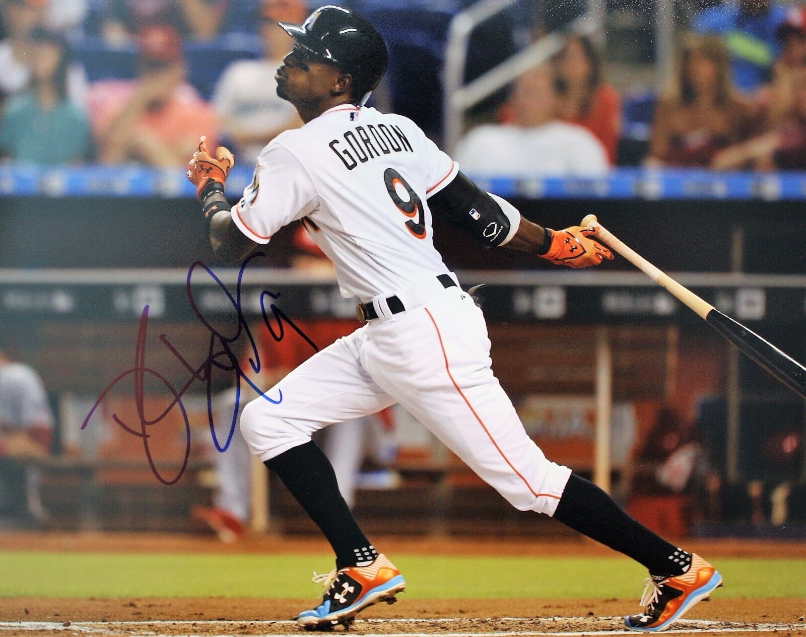 Autographed Dee Gordon 11x14 Miami Marlins Photo Poster painting with COA