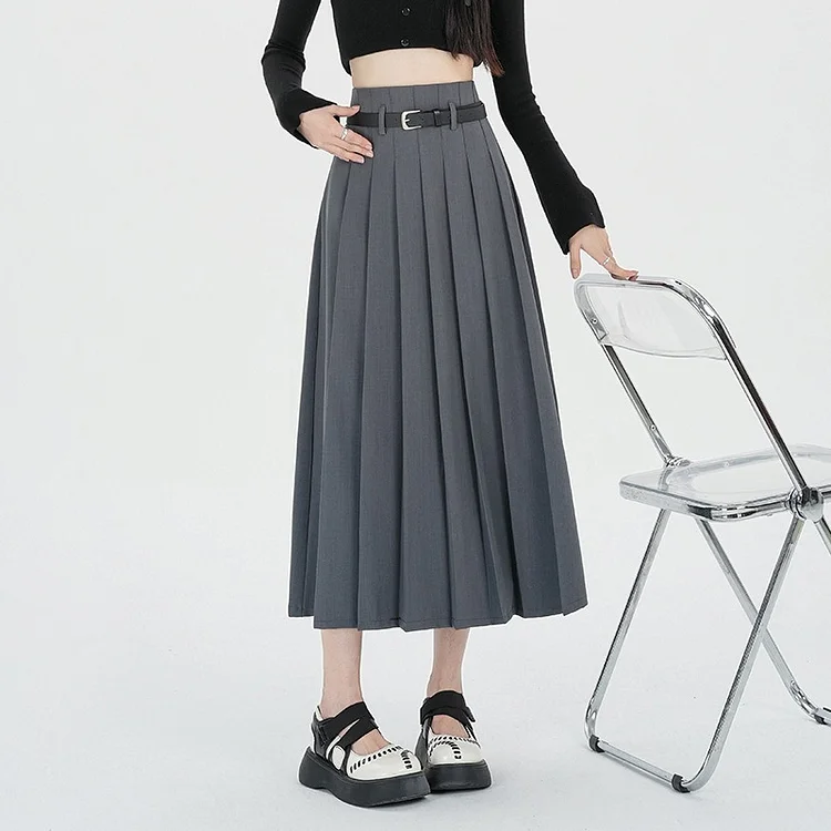Casual Pleated Skirt QueenFunky