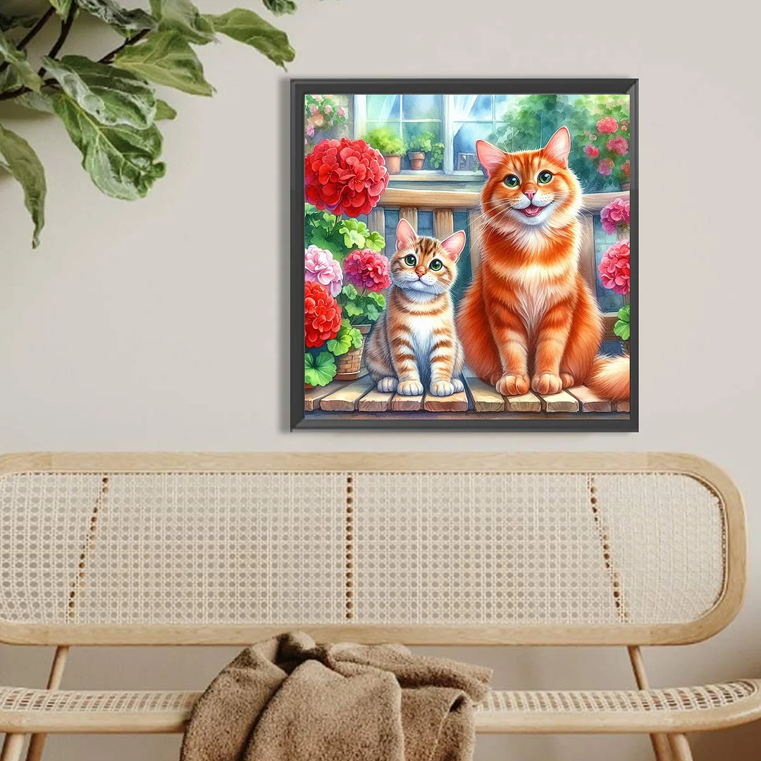 Diamond Painting - Full Round Drill - Cat(Canvas|Canvas|40*40cm)