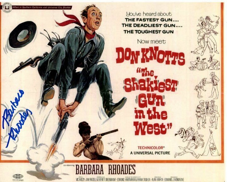 Barbara rhoades signed autographed the shakiest gun in the west 8x10 Photo Poster painting