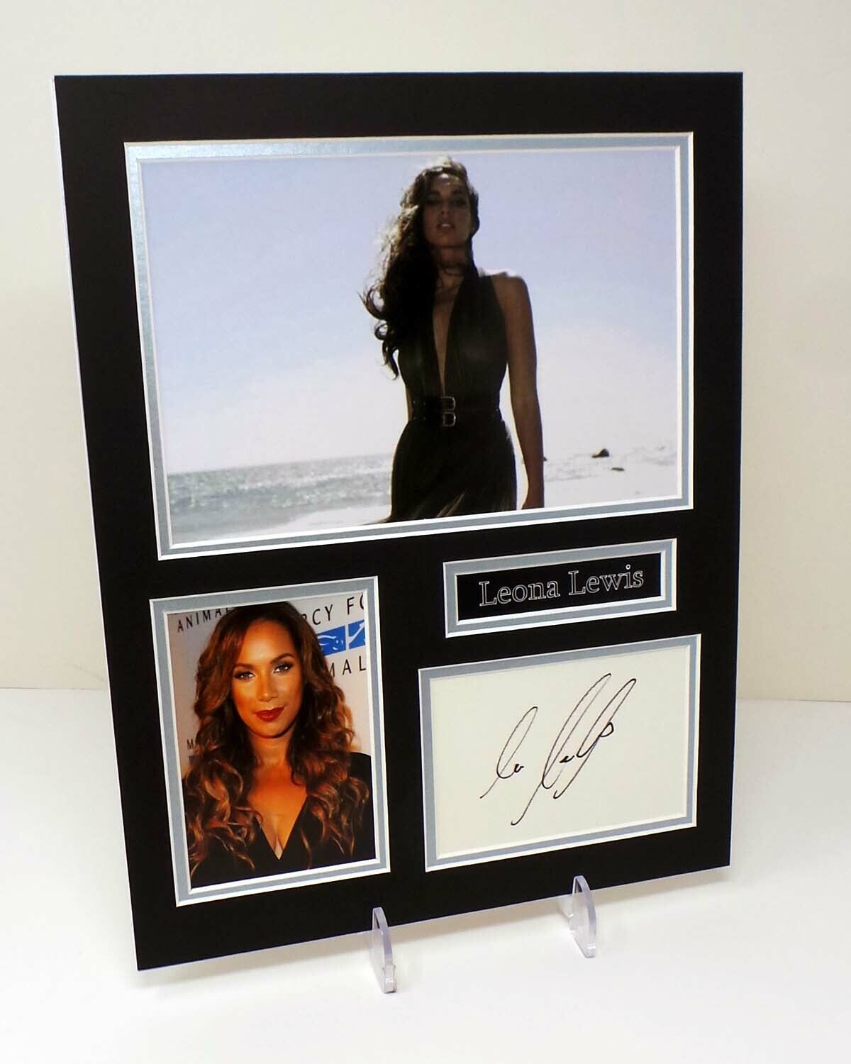 Leona LEWIS X Factor Signed & Mounted Sexy Singer Photo Poster painting Display AFTAL RD COA