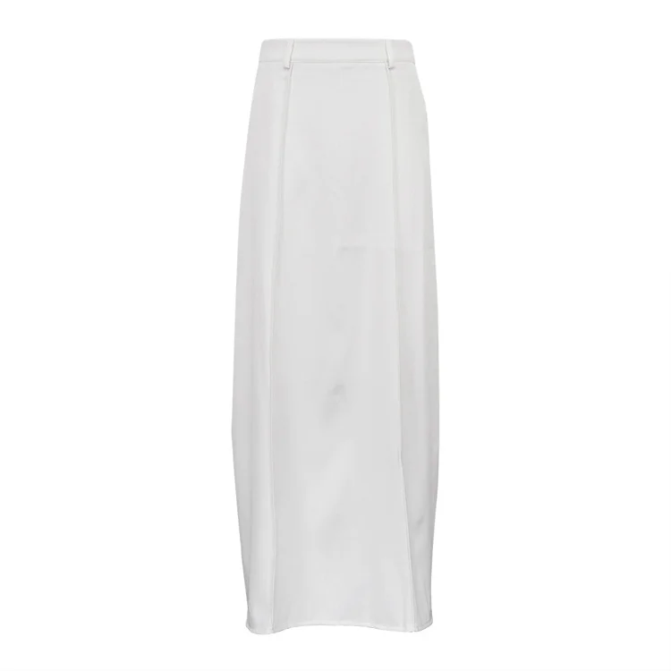 Churchf Churchf 2023 French New Milky White Commuter Skirt Loose Silhouette Thin Casual Skirt Woman