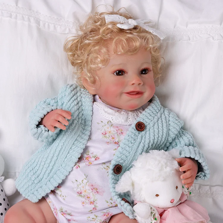 Babeside Charlie 20'' Realistic Reborn Infant Baby Doll Boy Awake Lovely Brown Eyes Winter